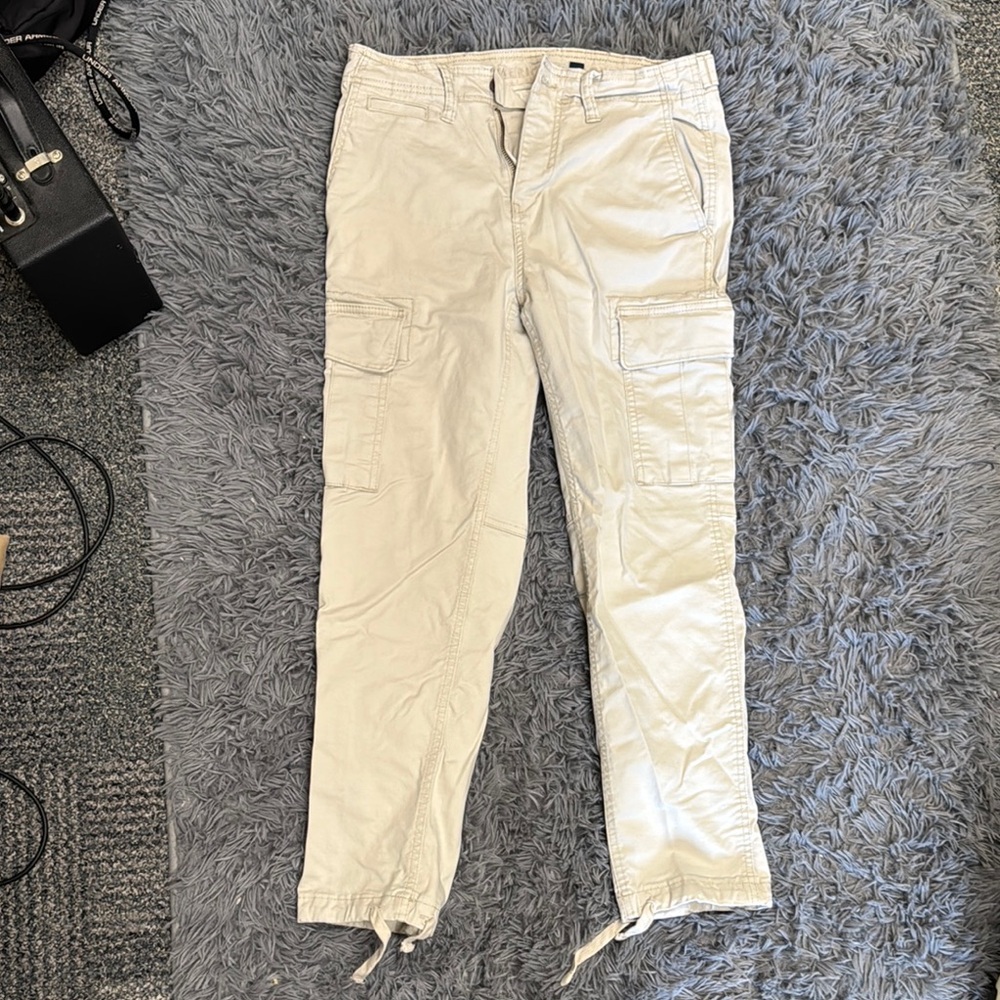 Casual Cream Cargo Pants